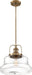 Nuvo Lighting - 60-6757 - One Light Pendant - Basel - Burnished Brass / Clear