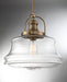 Nuvo Lighting - 60-6757 - One Light Pendant - Basel - Burnished Brass / Clear