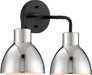 Nuvo Lighting - 60-6772 - Two Light Vanity - Sloan - Matte Black / Polished Nickel