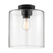 Nuvo Lighting - 60-6779 - One Light Semi Flush Mount - Chantecleer - Matte Black / Clear Glass