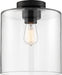 Nuvo Lighting - 60-6779 - One Light Semi Flush Mount - Chantecleer - Matte Black / Clear Glass