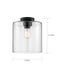 Nuvo Lighting - 60-6779 - One Light Semi Flush Mount - Chantecleer - Matte Black / Clear Glass