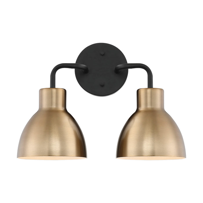 Nuvo Lighting - 60-6792 - Two Light Vanity - Sloan - Matte Black / Burnished Brass
