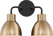 Nuvo Lighting - 60-6792 - Two Light Vanity - Sloan - Matte Black / Burnished Brass