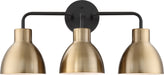 Nuvo Lighting - 60-6793 - Three Light Vanity - Sloan - Matte Black / Burnished Brass