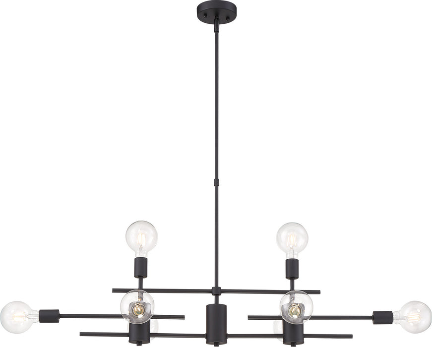 Nuvo Lighting - 60-6862 - Eight Light Island Pendant - Delphi - Black