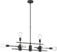 Nuvo Lighting - 60-6862 - Eight Light Island Pendant - Delphi - Black