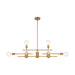 Nuvo Lighting - 60-6872 - Eight Light Island Pendant - Delphi - Aged Gold