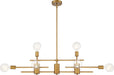 Nuvo Lighting - 60-6872 - Eight Light Island Pendant - Delphi - Aged Gold
