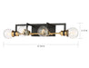Nuvo Lighting - 60-6974 - Four Light Vanity - Intention - Warm Brass / Black