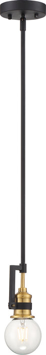 Nuvo Lighting - 60-6975 - One Light Mini Pendant - Intention - Warm Brass / Black
