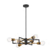 Nuvo Lighting - 60-6976 - Six Light Chandelier - Intention - Warm Brass / Black