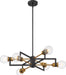 Nuvo Lighting - 60-6976 - Six Light Chandelier - Intention - Warm Brass / Black