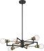 Nuvo Lighting - 60-6976 - Six Light Chandelier - Intention - Warm Brass / Black