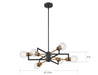 Nuvo Lighting - 60-6976 - Six Light Chandelier - Intention - Warm Brass / Black