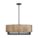 Nuvo Lighting - 60-6980 - Five Light Pendant - Barrique - Black / Honey Wood