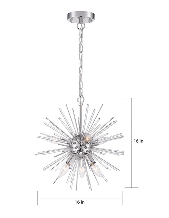 Nuvo Lighting - 60-6991 - Six Light Chandelier - Cirrus - Polished Nickel