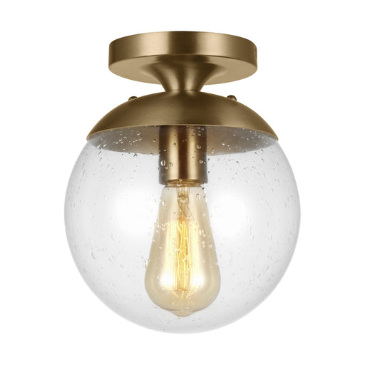 Leo H.G. One Light Wall / Ceiling Semi-Flush Mount Satin Brass