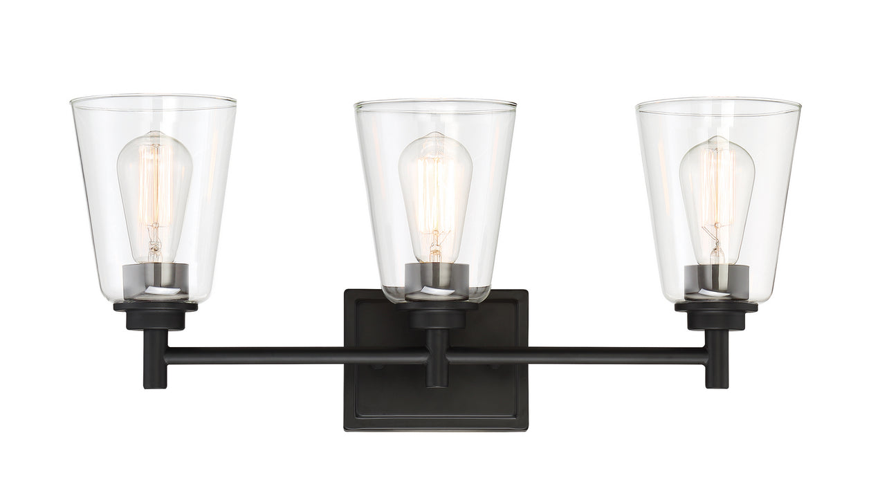 Designers Fountain - 95703-MB - Three Light Bath Bar - Westin - Matte Black