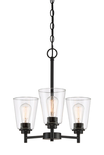 Westin Three Light Chandelier Matte Black