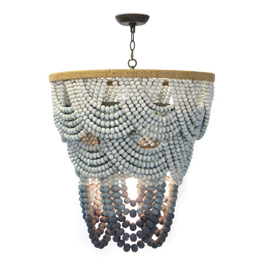 Ombre Six Light Chandelier Blue