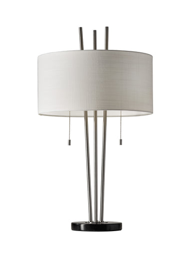 Anderson Two Light Table Lamp Brushed Steel