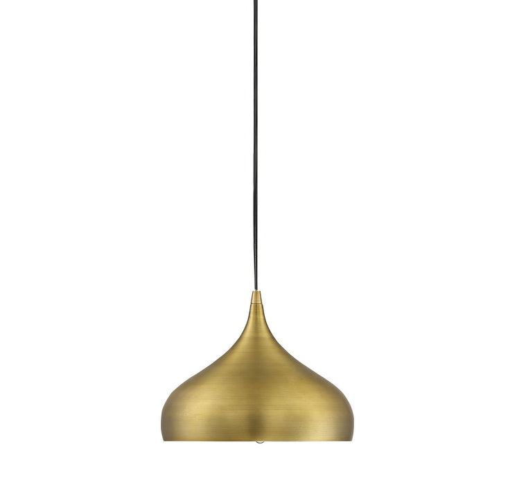 Meridian - M70075NB - One Light Mini Pendant - Mmin2 - Natural Brass