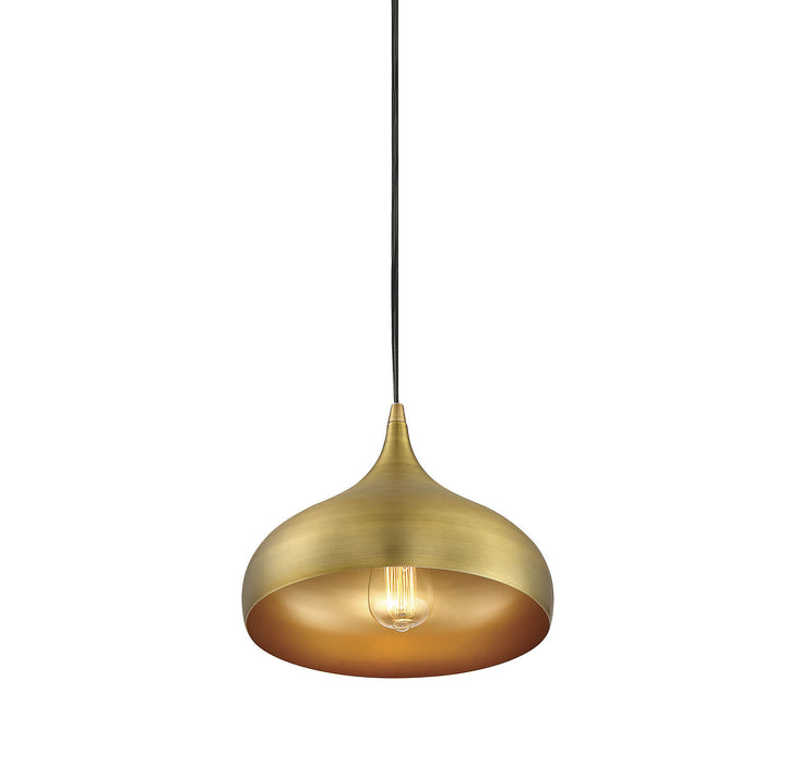 Meridian - M70075NB - One Light Mini Pendant - Mmin2 - Natural Brass