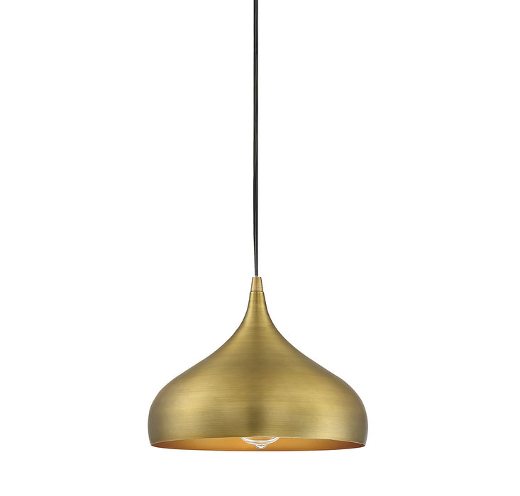 Meridian - M70075NB - One Light Mini Pendant - Mmin2 - Natural Brass