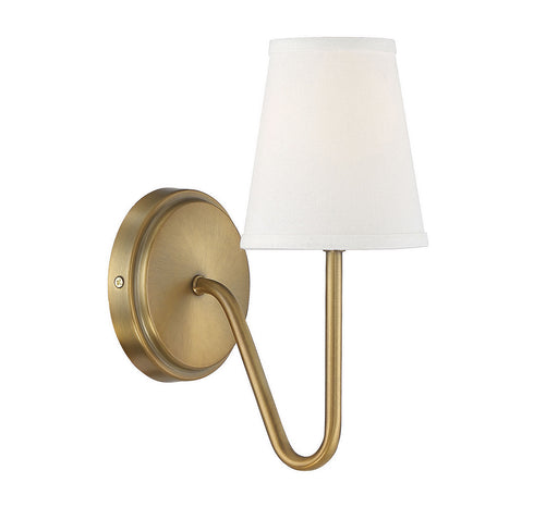 Mscon One Light Wall Sconce Natural Brass