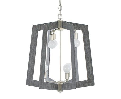 Lofty Six Light Chandelier Steel