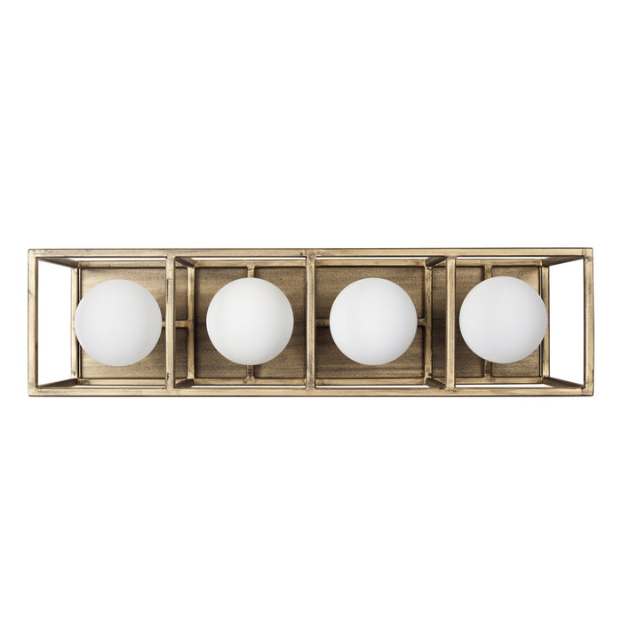 Varaluz - 325B04HGCB - Four Light Bath - Plaza - Havana Gold/Carbon