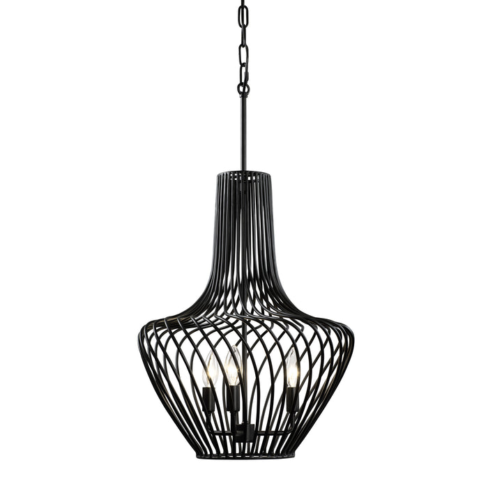 Varaluz - 339P03ABL - Three Light Pendant - Elsa - Black