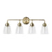 Varaluz - 341B04AB - Four Light Bath - Helena - Antique Brass