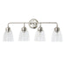 Varaluz - 341B04SN - Four Light Bath - Helena - Satin Nickel