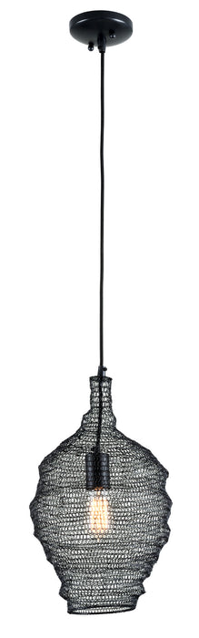 Troy Lighting - F6775-SBK - One Light Pendant - Wabi Sabi - Black