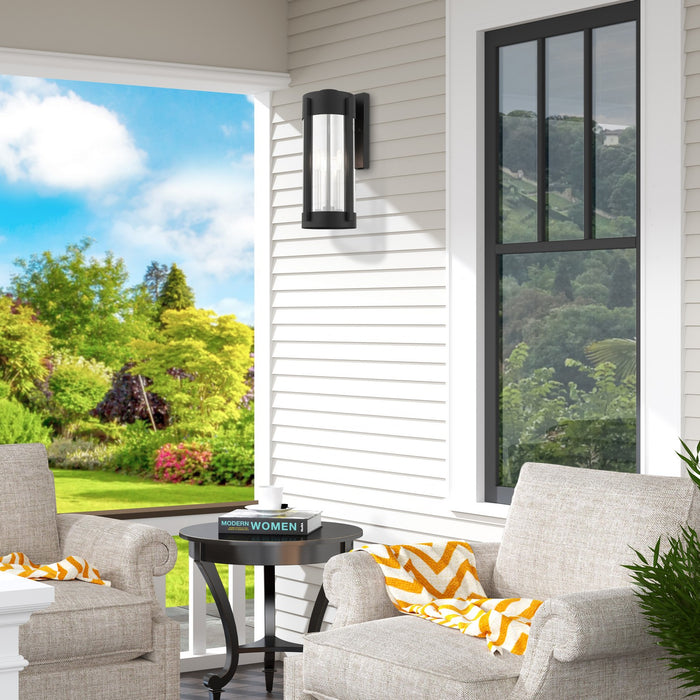 Livex Lighting - 22383-04 - Three Light Outdoor Wall Lantern - Sheridan - Black w/ Brushed Nickels