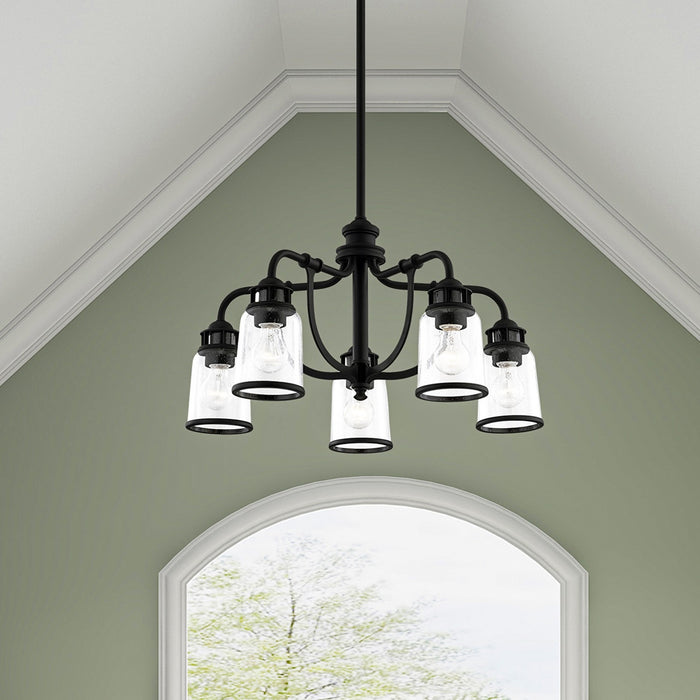 Livex Lighting - 40025-04 - Five Light Chandelier - Lawrenceville - Black