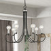 Livex Lighting - 42927-04 - Seven Light Chandelier - Bari - Black w/ Brushed Nickels