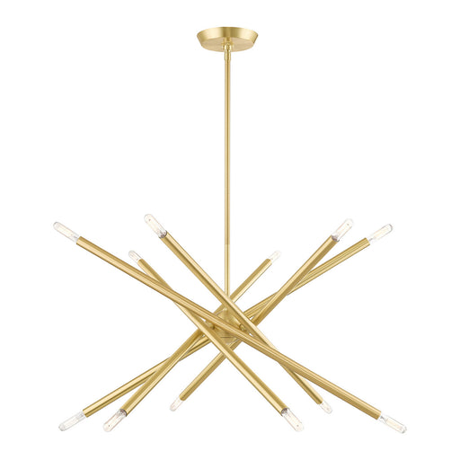 Soho 12 Light Chandelier Satin Brass