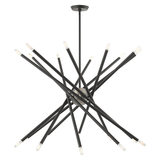 Soho 20 Light Chandelier Scandinavian Gray w/ Brushed Nickels