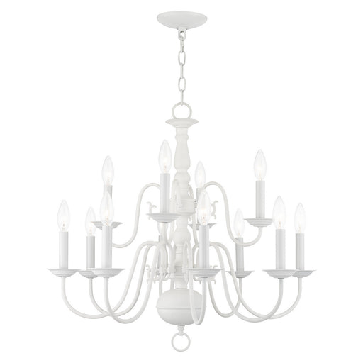 Livex Lighting - 5012-03 - 12 Light Chandelier - Williamsburg - White