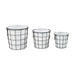 ELK Home - 351-10719/S3 - Set of 3 Bins - Early Light - White