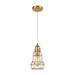 ELK Home - D4033 - One Light Mini Pendant - Squashcourt - Aged Brass