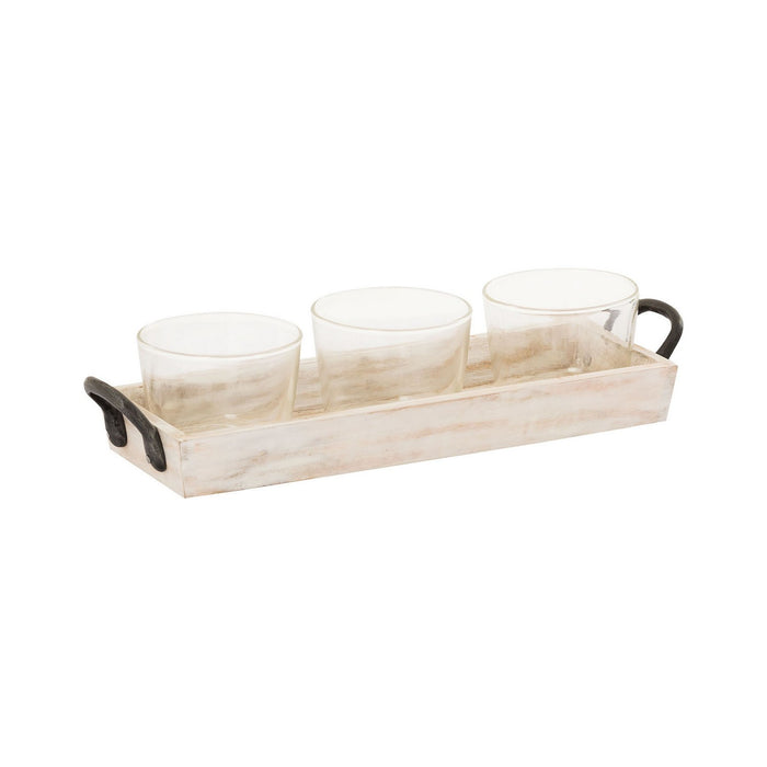 ELK Home - 607219 - Triple Server - Linwood - Whitewash