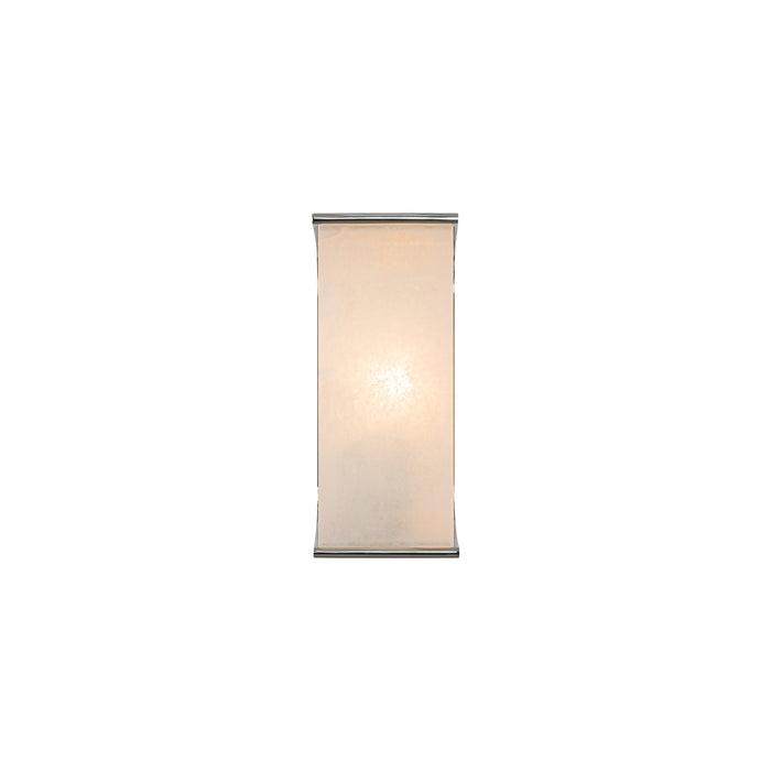 Abbott One Light Wall Sconce Polished Nickel/Alabaster-Sconces-Alora-Lighting Design Store