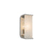 Abbott One Light Wall Sconce Polished Nickel/Alabaster-Sconces-Alora-Lighting Design Store