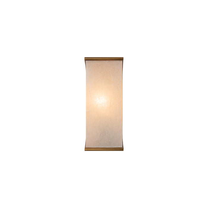 Abbott One Light Wall Sconce Vintage Brass/Alabaster-Sconces-Alora-Lighting Design Store