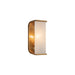 Abbott One Light Wall Sconce Vintage Brass/Alabaster-Sconces-Alora-Lighting Design Store