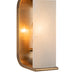 Abbott One Light Wall Sconce Vintage Brass/Alabaster-Sconces-Alora-Lighting Design Store